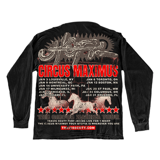 AK STUDIOS TRAVIS SCOTT "CIRCUS MAXIMUS" LONGSLEEVE BLACK