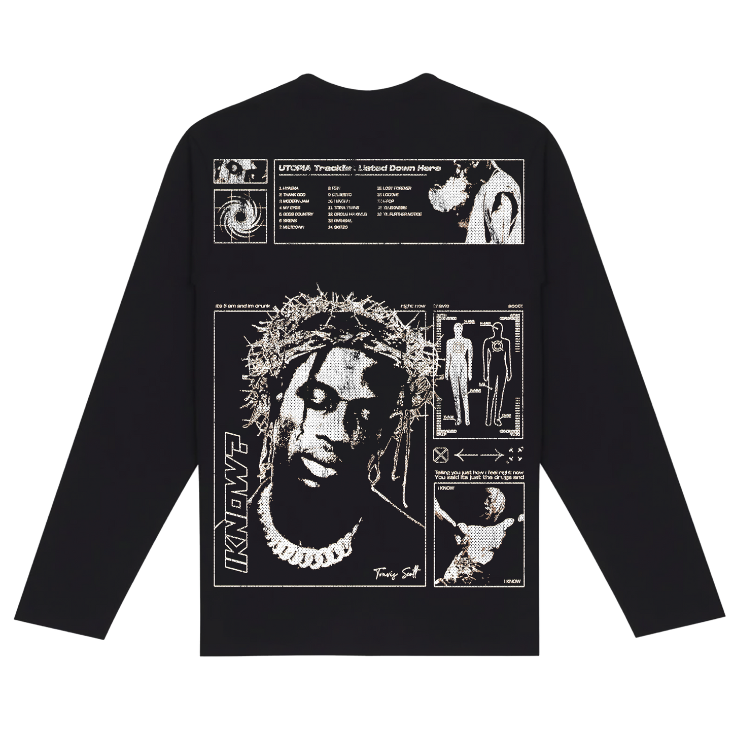 AK STUDIOS TRAVIS SCOTT "OTHER SIDE" LONG SLEEVE BLACK