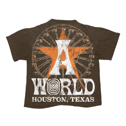 AK STUDIOS TRAVIS SCOTT "ASTROWORLD" TEE BROWN