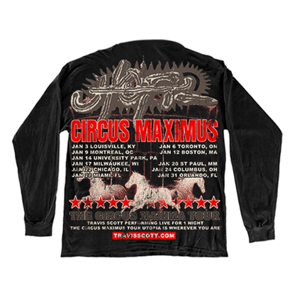 AK STUDIOS TRAVIS SCOTT "CIRCUS MAXIMUS" LONGSLEEVE BLACK