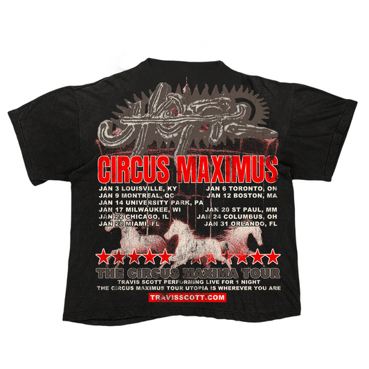 AK STUDIOS TRAVIS SCOTT ‘CIRCUS MAXIMUS’ TOUR TEE BLACK